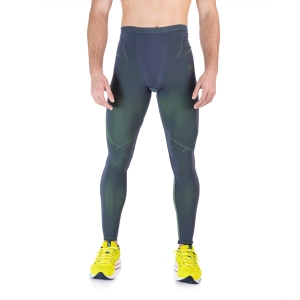 Men's Underwear Tights Odlo Performance Warm Tights  India Ink/Safety Yellow 19580220841