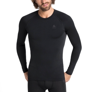 Men's Shirt Underwear Odlo Performance Warm Eco Underwear Shirt  Black/Graphite Grey 19619260212