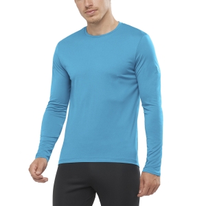Men's Running Shirt Salomon Agile Shirt  Barr Reef/Heather LC1616400