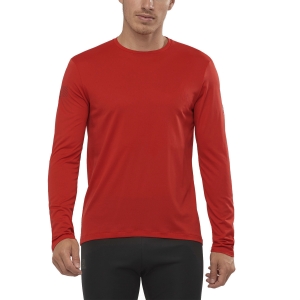 Men's Running Shirt Salomon Agile Shirt  Goji Berry LC1616300