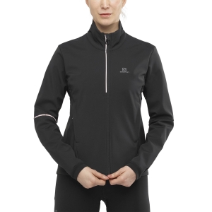 Women's Running Jacket Salomon Agile Softshell Jacket  Black LC1360000