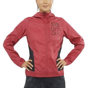 Women's Running Jacket Salomon Bonatti Cross Jacket  Earth/Red Cabernet/Black LC1730900
