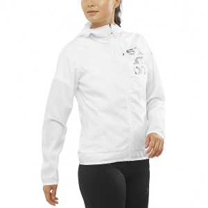 Women's Running Jacket Salomon Bonatti Cross Jacket  White/Black LC1730700