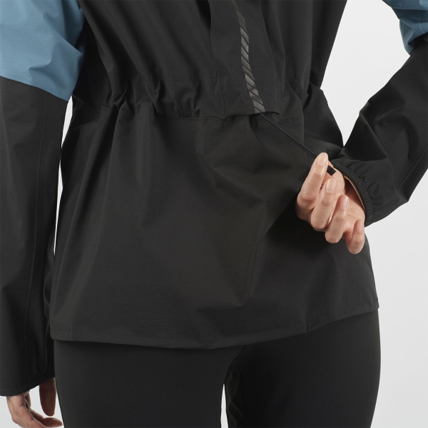 Salomon Bonatti Trail WP Chaqueta - Black/Mallard Blue/Sirocco
