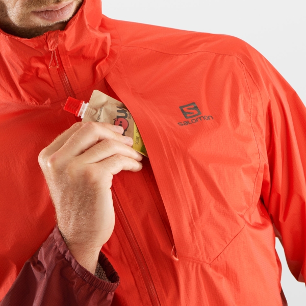 Salomon Bonatti WP Chaqueta - Fiery Red/Cabernet
