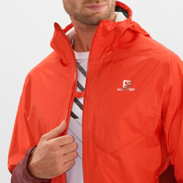 Salomon Bonatti WP Chaqueta - Fiery Red/Cabernet