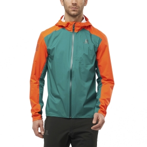 Men's Running Jacket Salomon Bonatti WP Jacket  Pacific/Red Orange LC1639500