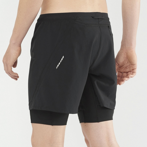 Salomon Cross Twinskin 6in Shorts - Black