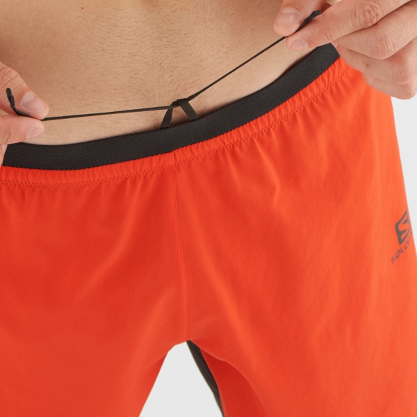 Salomon Cross Twinskin 6in Shorts - Fiery Red/Black