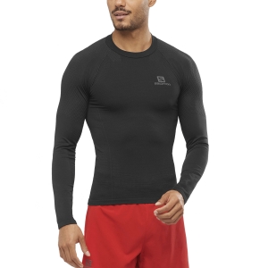 Men's Running Shirt Salomon Exo Motion Shirt  Black LC1617000
