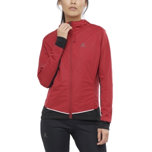Women's Running Jacket Salomon Light Shell Jacket  Red Chili/Black LC1601300