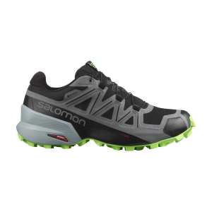 Men's Trail Running Shoes Salomon Speedcross 5 GTX  Black/Quiet Shade/Green Gecko L41461400