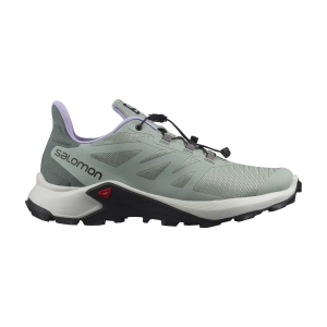 Women's Trail Running Shoes Salomon Supercross 3  Green Milieu/Lunar Rock/Lavender L41452400