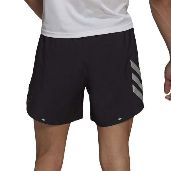 adidas Fast Primeblue 2 in 1 6.5in Shorts - Black/Semi Screaming Green