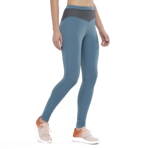 Pantalon y Tights Running Mujer Salomon XA Warm Tights  Mallard Blue LC1602600