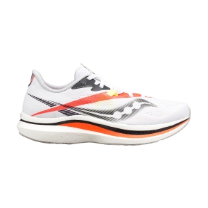 Men's Performance Running Shoes Saucony Endorphin Pro 2  White/Vizi Red 20687116