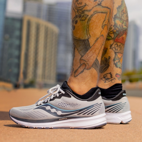 Saucony Ride 14 - Fog/Black/Storm