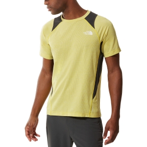 Men's Running T-Shirt The North Face AO Glacier TShirt  Acid Yellow/White Heath/Er/Asphalt Grey NF0A5IMI5S2