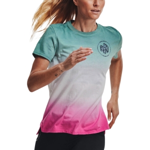 Women's Running T-Shirts Under Armour Anywhere TShirt  Retro Teal/Electro Pink/Black 13703400391