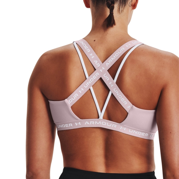 Under Armour Crossback Low Sports Bra - Dash Pink/White