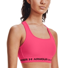 Under Armour Crossback Mid Sports Bra - White/Halo Gray