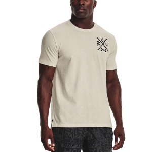 Men's Running T-Shirt Under Armour Destroy All Miles Logo TShirt  Stone/Jet Gray/Cerulean 13703370279