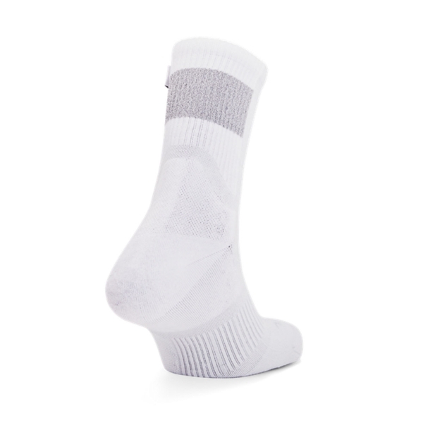 Under Armour Dry Crew Socks - White/Halo Gray/Mod Gray