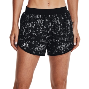 Women's Running Shorts Under Armour Fly By 2.0 Print 3.5in Shorts  Black/Reflective 13501980008