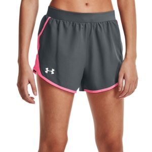 Women's Running Shorts Under Armour Fly By 2.0 3in Shorts  Pitch Gray/Cerise/Reflective 13501960013