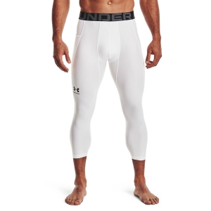 Men's Underwear Tights Under Armour HeatGear 3/4 Tights  White/Black 13615880100
