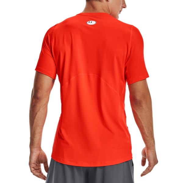 Under Armour HeatGear Knit T-Shirt - Phoenix Fire/Black