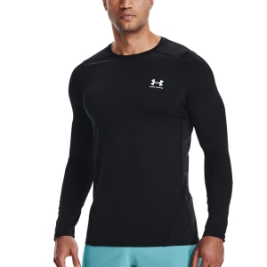 Men's Training Shirt and Hoodie Under Armour HeatGear Logo Shirt  Black/White 13615060001