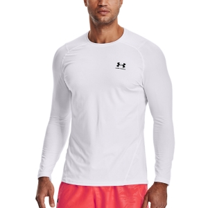 Men's Training Shirt and Hoodie Under Armour HeatGear Logo Shirt  White/Black 13615060100