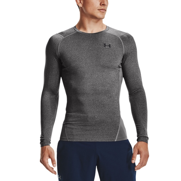 Men's Training Shirt Under Armour HeatGear Compression Shirt  Carbon Heather/Black 13615240090