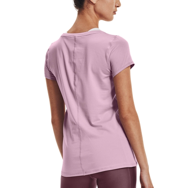 Under Armour HeatGear T-Shirt - Mauve Pink/Metallic Silver