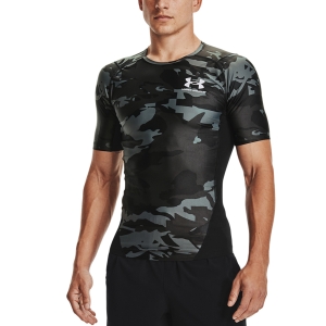 Men's Training T-Shirt Under Armour HeatGear IsoChill Print TShirt  Black/White 13615140001