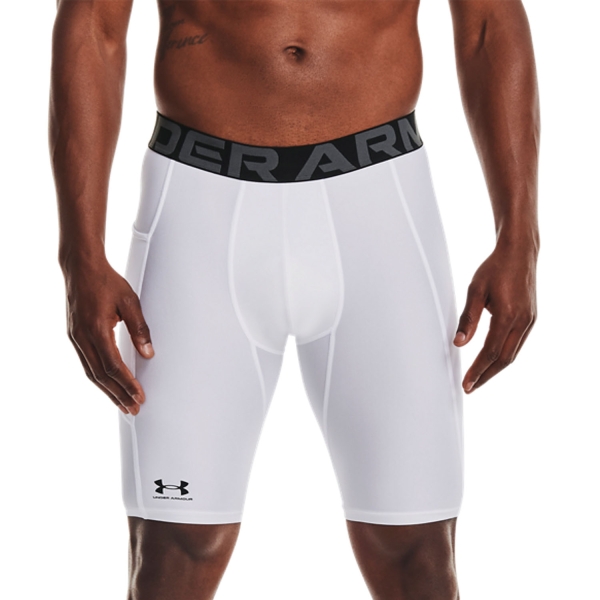 Men's Underwear Tights Under Armour HeatGear Pro Short Tights  White/Black 13616020100