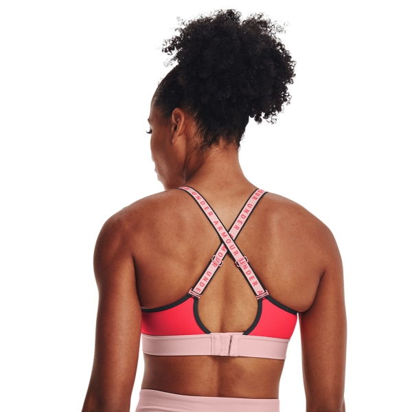 Under Armour Infinity Blocked Sports Bra - Beta/Retro Pink/Jet Gray