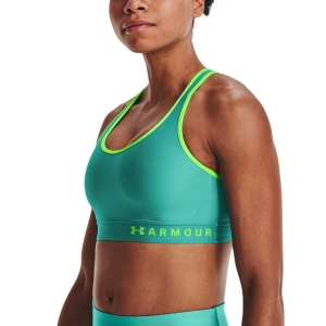 Women's Sports Bra Under Armour Keyhole Sports Bra  Neptune/Quirky Lime 13071960369