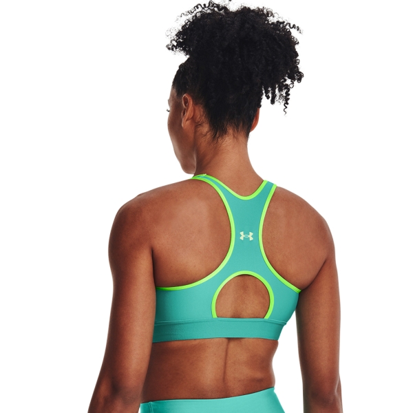 Under Armour Keyhole Sports Bra - Neptune/Quirky Lime