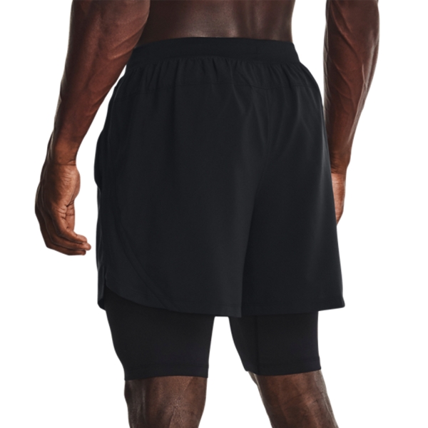 Under Armour Launch 2 in 1 5in Shorts - Black/Reflective