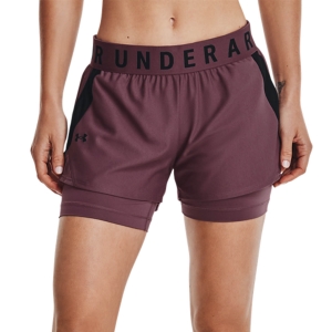 Women's Fitness & Training Short Under Armour Play Up 2 in 1 3in Shorts  Ash Plum/Black 13519810554