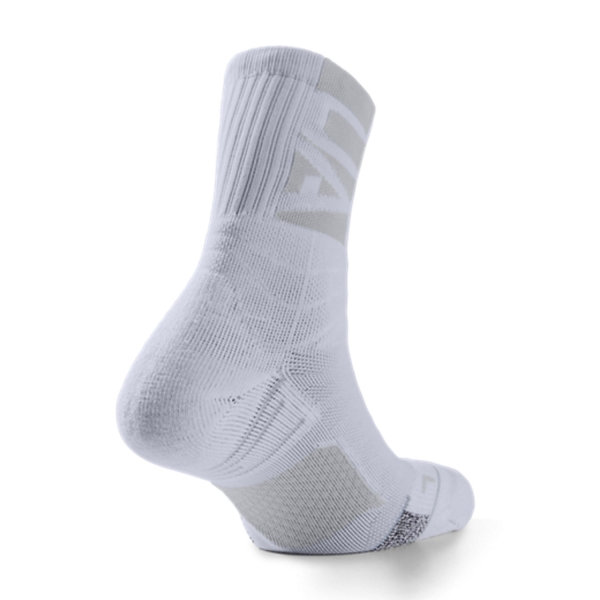Under Armour Playmaker Crew Socks - White/Halo Gray