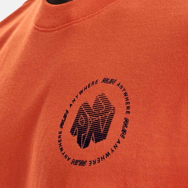 Under Armour Run Anywhere T-Shirt - Dark Orange/Black/Reflective