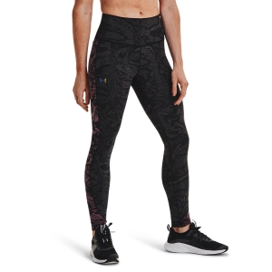 Pants e Tights Fitness e Training Donna Under Armour Rush 6M Novelty Tights  Black/Metallic Silver 13657290001