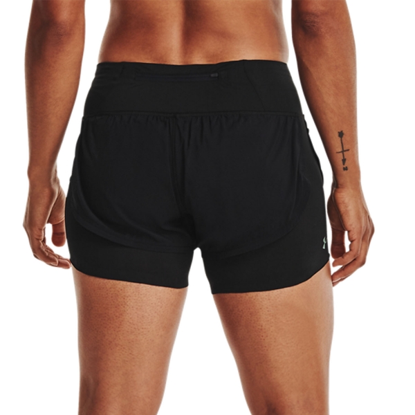 Under Armour Rush Stamina 2 in 1 3in Shorts - Black/Reflective