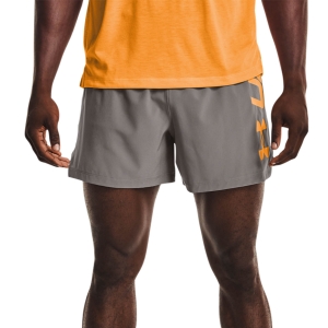 Men's Running Shorts Under Armour Speedpocket 5in Shorts  Concrete/Omega Orange/Reflective 13614860066