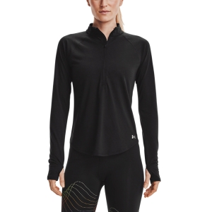 Women's Running Shirt Under Armour Streaker HeatGear Shirt  Black/Reflective 13613750001