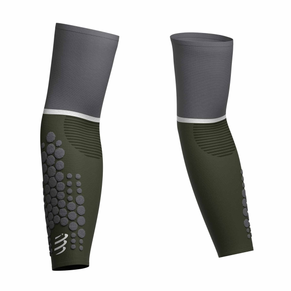 Compressport Armforce Ultralight Compression Sleeves - RF Green/Steel Grey