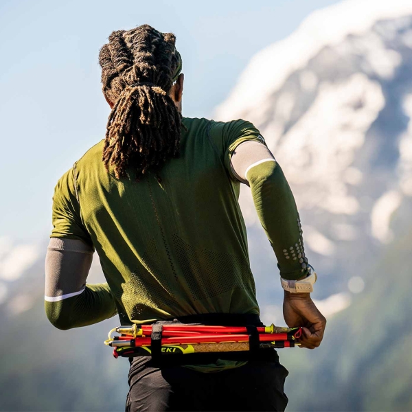 Compressport Armforce Ultralight Compression Sleeves - RF Green/Steel Grey